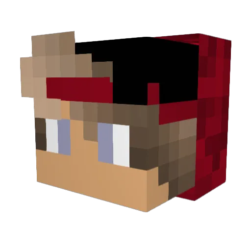 Mystation Minecraft avatar head, 3D render