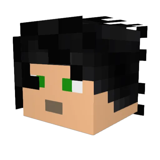 Myster8y Minecraft avatar head, 3D render