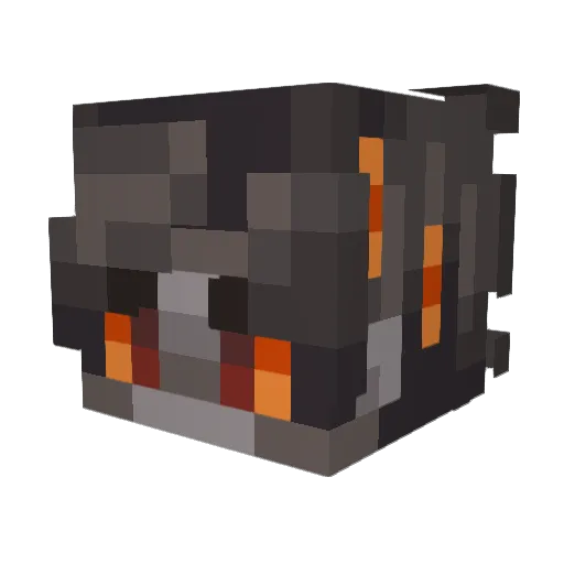 MysterDark Minecraft avatar head, 3D render