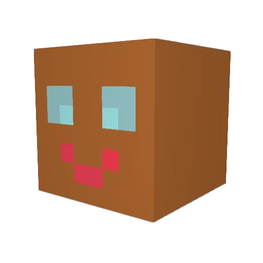 MystereousMelonz Minecraft avatar head, 3D render