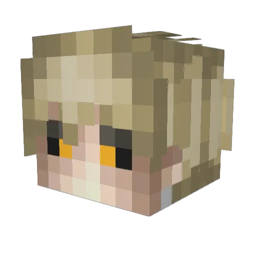 MysterioLucky Minecraft avatar head, 3D render