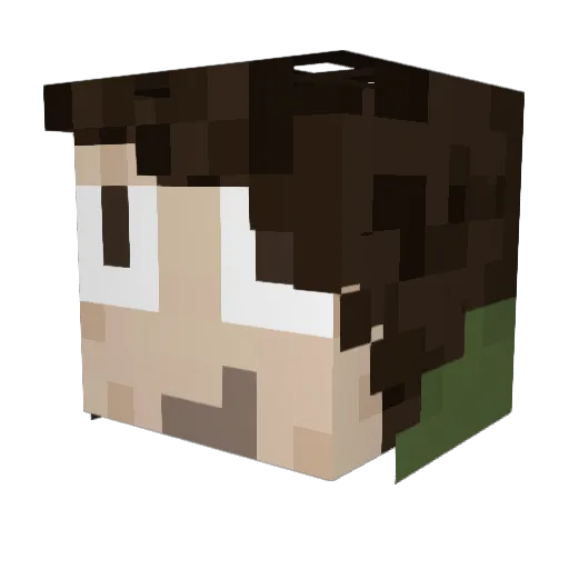 MysteriousGee Minecraft avatar head, 3D render