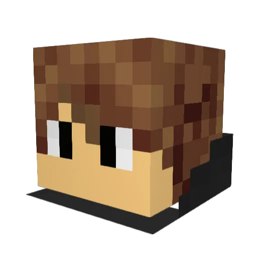 MysteriousViper Minecraft avatar head, 3D render