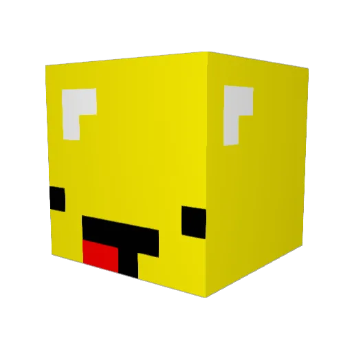 Mysteriteck Minecraft avatar head, 3D render