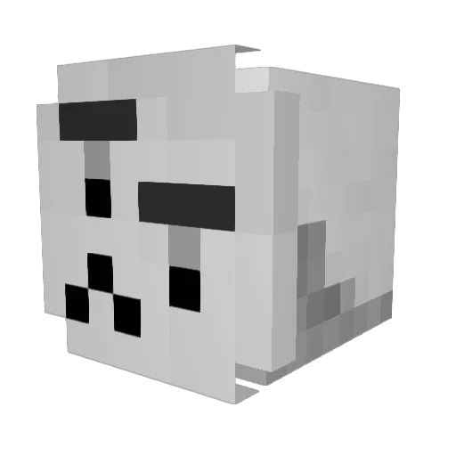 Mysteriya Minecraft avatar head, 3D render