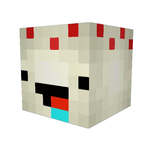 MysteryCdog Minecraft avatar head, 3D render