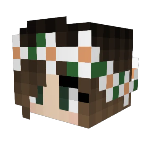 MysteryCrafter2 Minecraft avatar head, 3D render