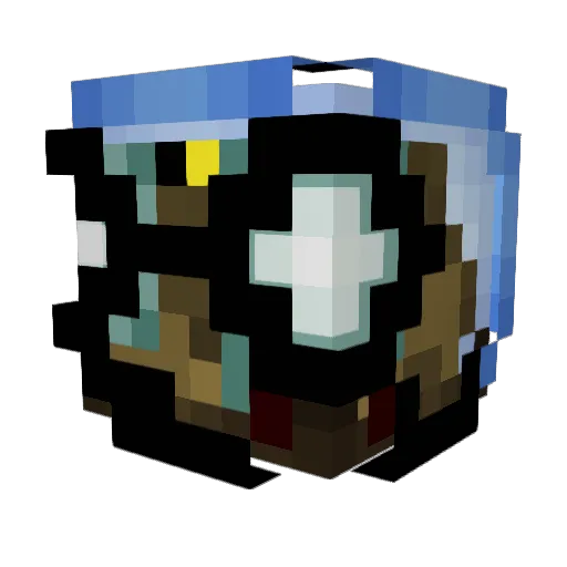 MysteryGod Minecraft avatar head, 3D render