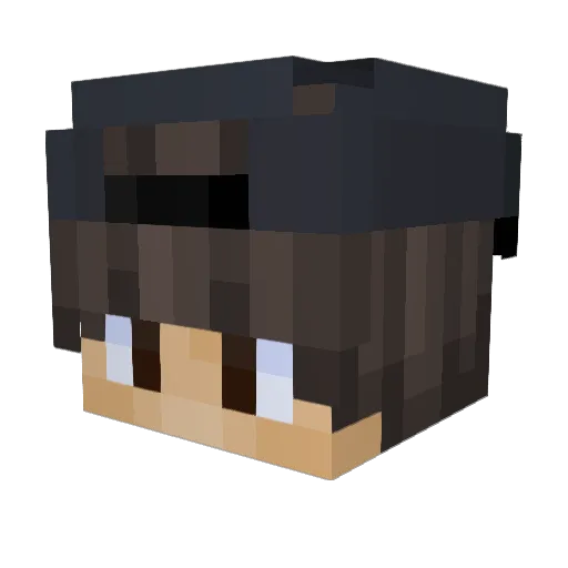 MysteryLegendV2 Minecraft avatar head, 3D render