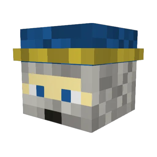 MysteryMagicMan Minecraft avatar head, 3D render