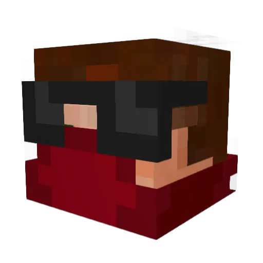 MysteryMan9000 Minecraft avatar head, 3D render