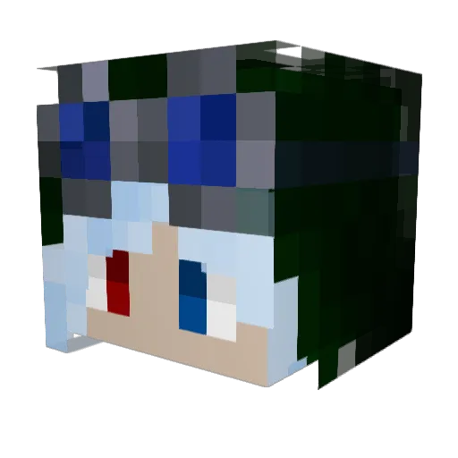 MysteryMarley Minecraft avatar head, 3D render