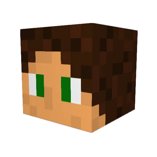 MysteryMiner Minecraft avatar head, 3D render