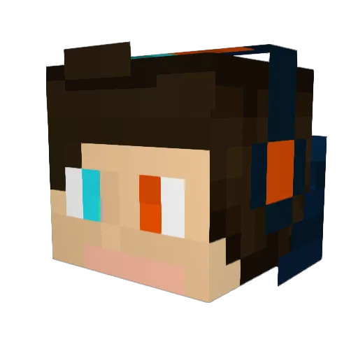 MysteryShadow03 Minecraft avatar head, 3D render