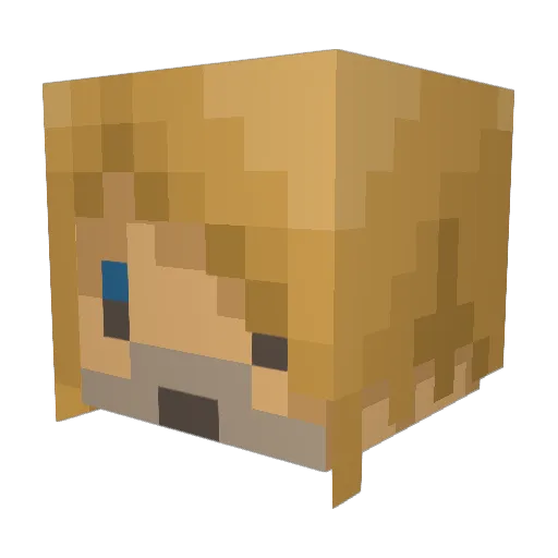 MysterySock Minecraft avatar head, 3D render