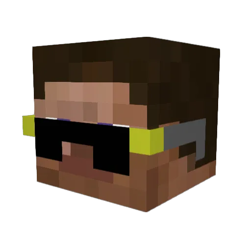 MysteryYYAM Minecraft avatar head, 3D render