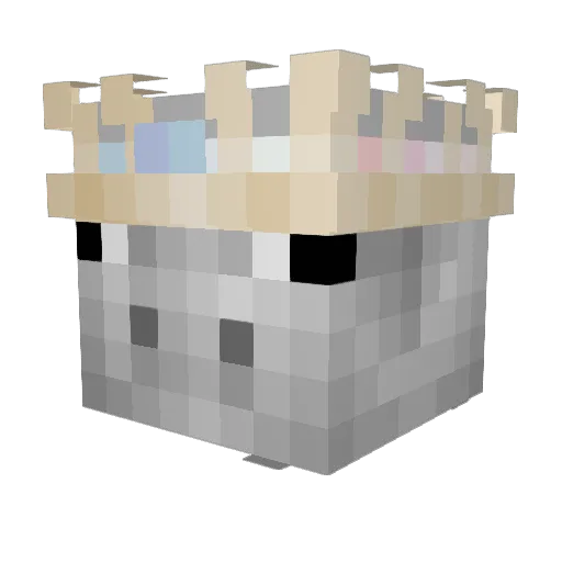 Mysteryak Minecraft avatar head, 3D render