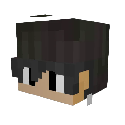 Mystic1809 Minecraft avatar head, 3D render