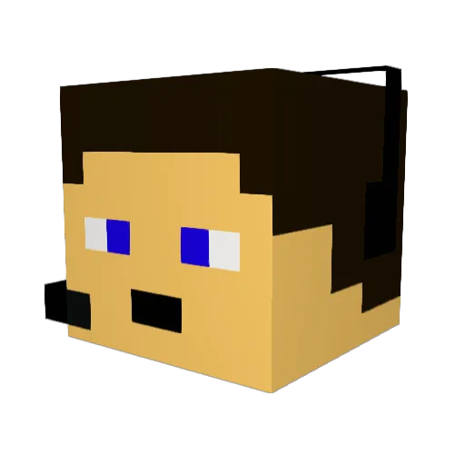 Mystic273 Minecraft avatar head, 3D render