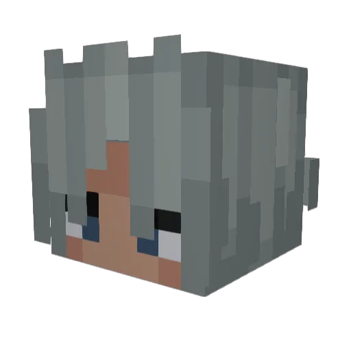Mystic444x Minecraft avatar head, 3D render