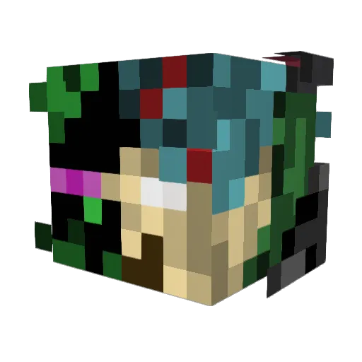 Mystic716 Minecraft avatar head, 3D render