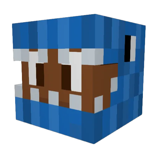 Mystic7674 Minecraft avatar head, 3D render