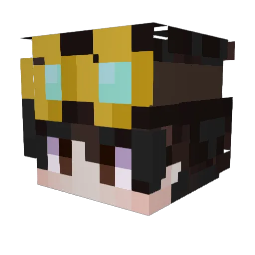 MysticBluebird Minecraft avatar head, 3D render