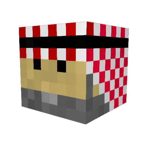MysticGamer8872 Minecraft avatar head, 3D render