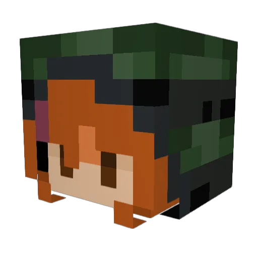 MysticHag33 Minecraft avatar head, 3D render