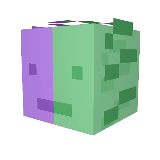 MysticLavender Minecraft avatar head, 3D render