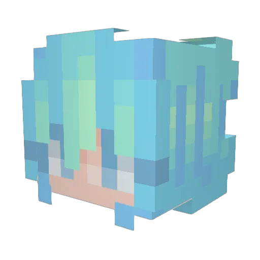 MysticM00n Minecraft avatar head, 3D render