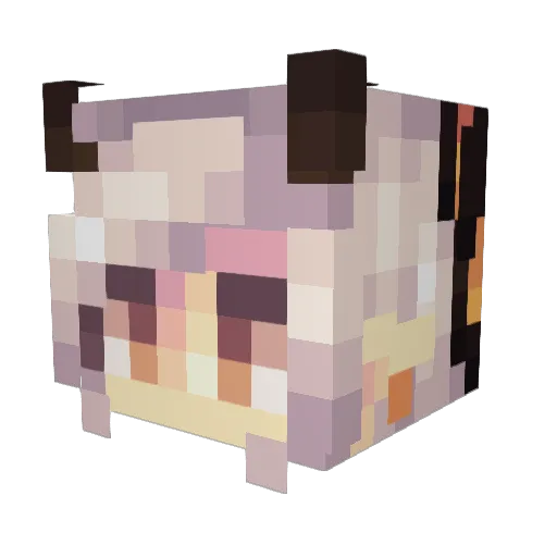 MysticMothx Minecraft avatar head, 3D render