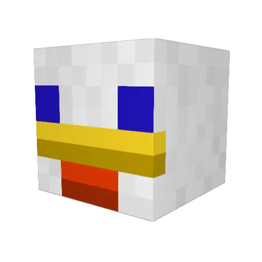 MysticNikk Minecraft avatar head, 3D render