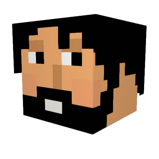 MysticReptile Minecraft avatar head, 3D render