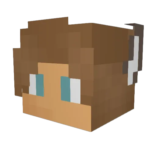 MysticStormWolf Minecraft avatar head, 3D render