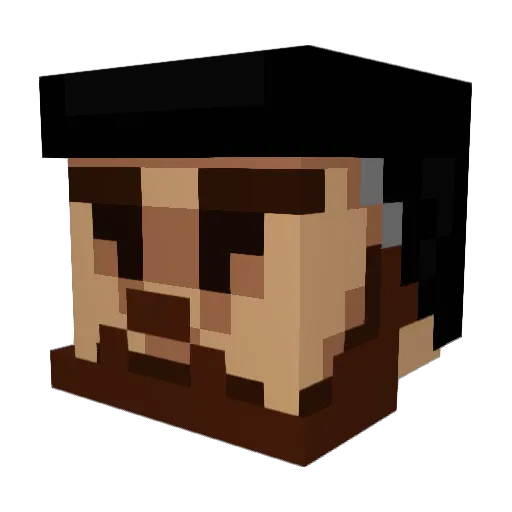 Mystic_Park Minecraft avatar head, 3D render