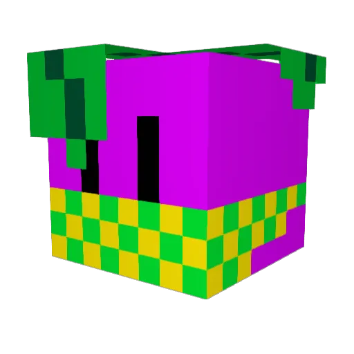 Mystic_pea Minecraft avatar head, 3D render