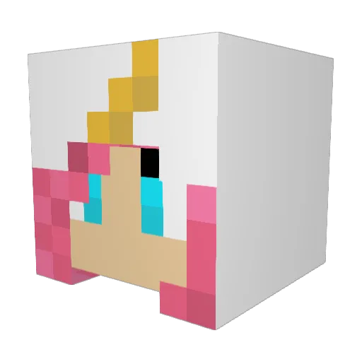 Mystic_xo Minecraft avatar head, 3D render