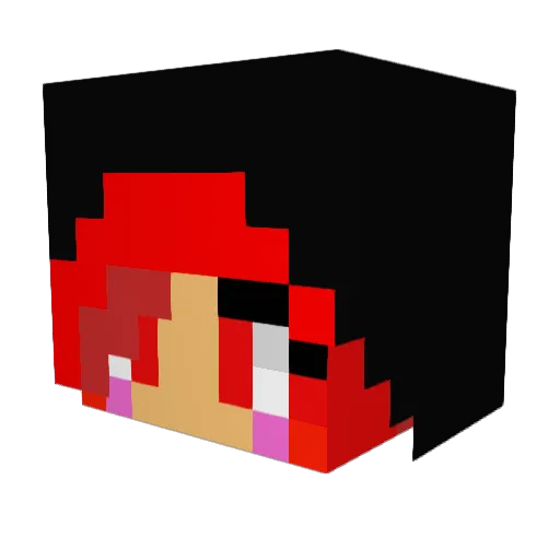 MysticaOfGothic Minecraft avatar head, 3D render