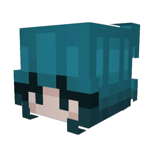 Mystical0Blue Minecraft avatar head, 3D render