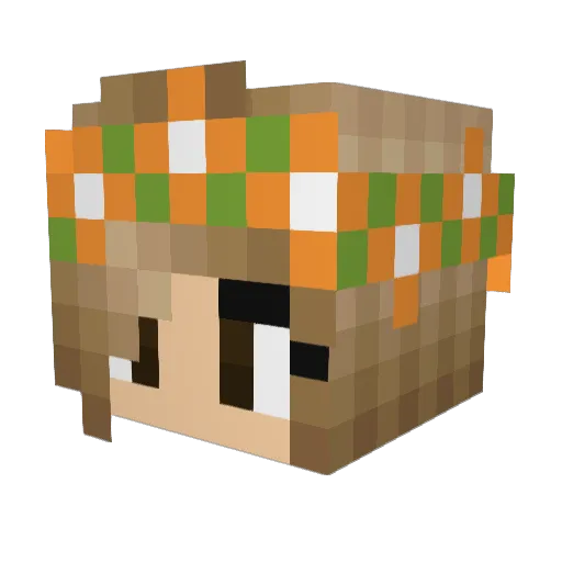Mystical14 Minecraft avatar head, 3D render