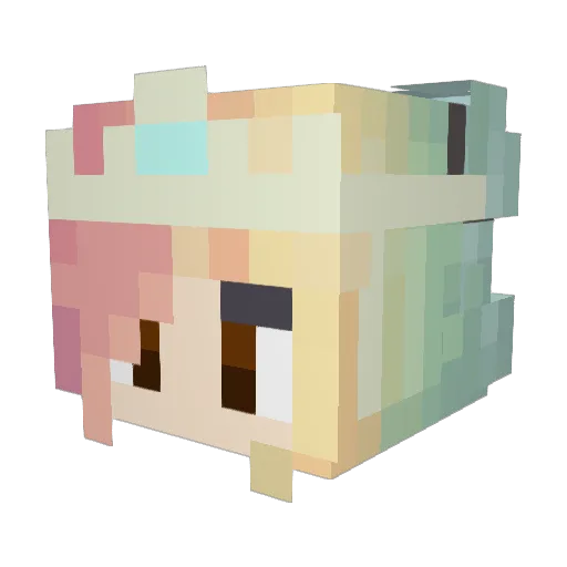 MysticalEndings Minecraft avatar head, 3D render