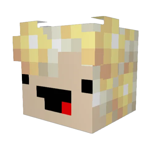 MysticalLyric Minecraft avatar head, 3D render