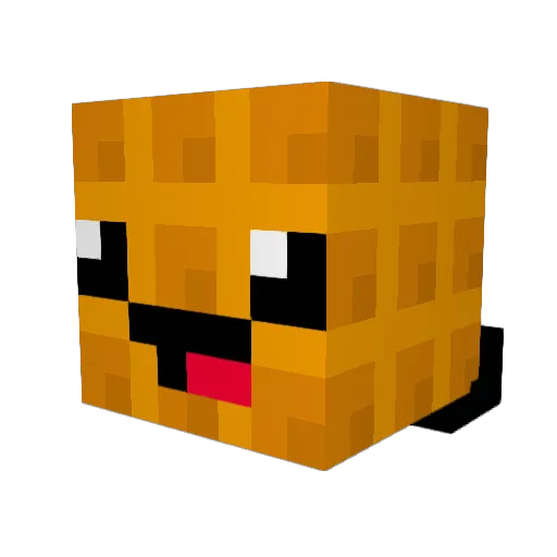MysticalWafflez Minecraft avatar head, 3D render