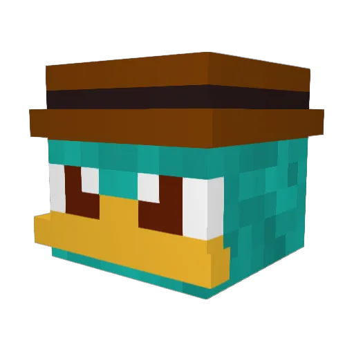 Mysticalli Minecraft avatar head, 3D render