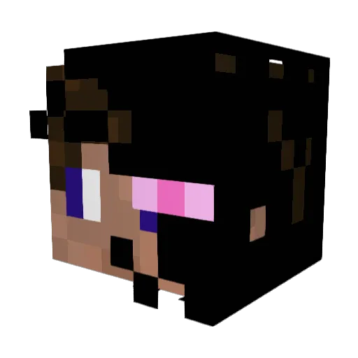 Mysticate Minecraft avatar head, 3D render