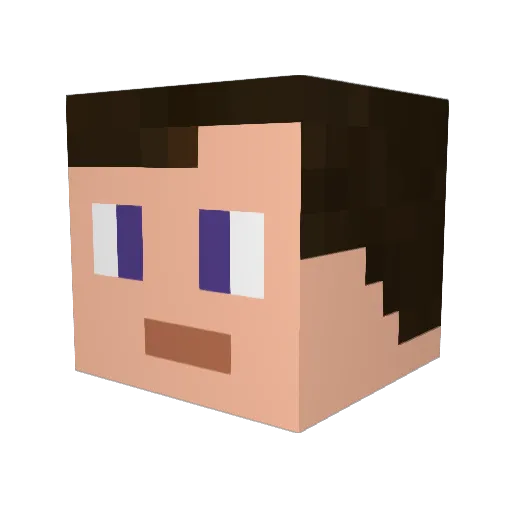 Mysticharbor Minecraft avatar head, 3D render