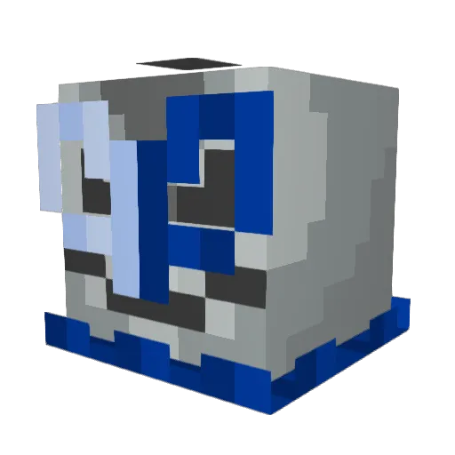 Mysticirus Minecraft avatar head, 3D render