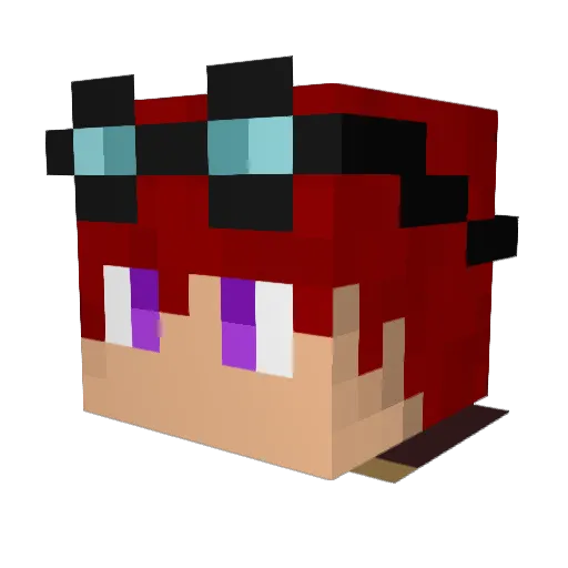 MysticlPwneapple Minecraft avatar head, 3D render