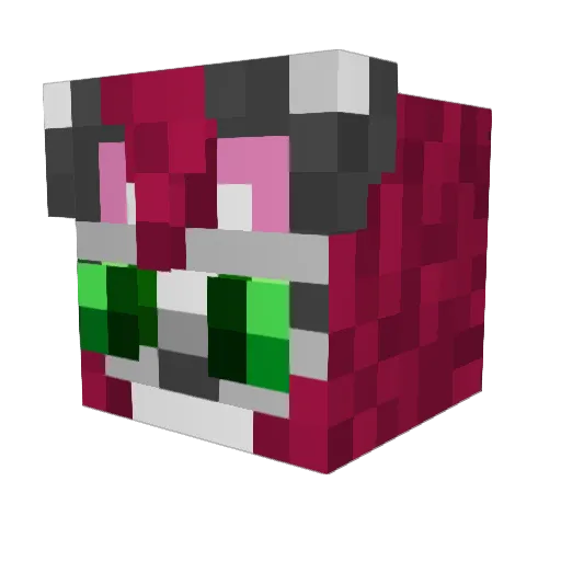 MystieRius Minecraft avatar head, 3D render